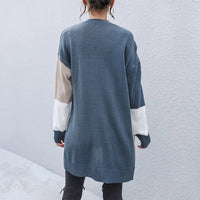 Lily Clothing - Long Color Matching Sweater Coat