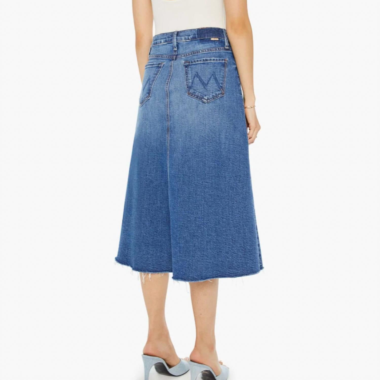 Mother - The Circle Midi Fray Skirt
