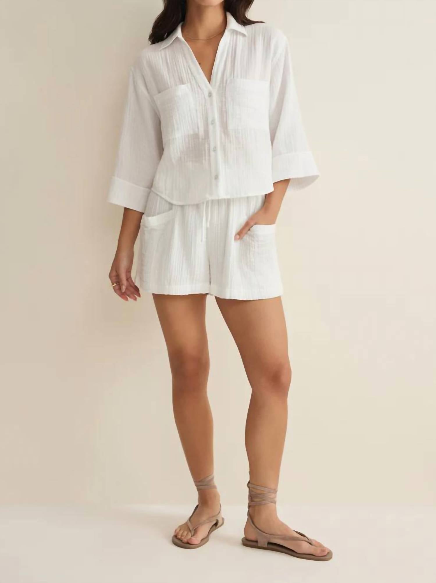 Z Supply - Helena Airy Gauze Button Up Shirt
