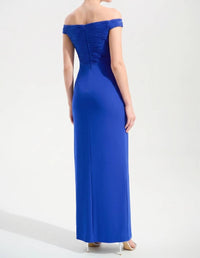 Joseph Ribkoff - Ruched Off-shoulder Evening Dress