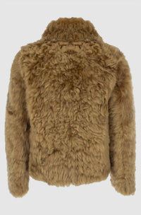 ZEYNEP ARCAY Women's Sherling Jacket in honey - women's jacket - detail view