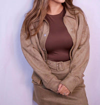 Sadie & Sage - Tuscany Faux Suede Mini Skirt