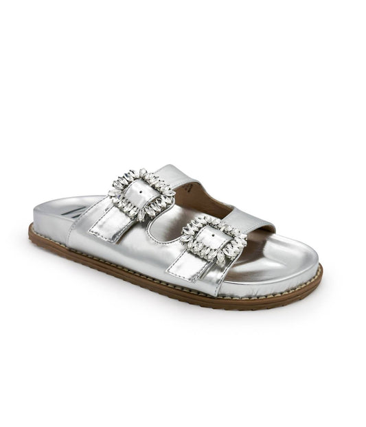 Not Rated - Women's Stellar Rhinestone Buckle Slides