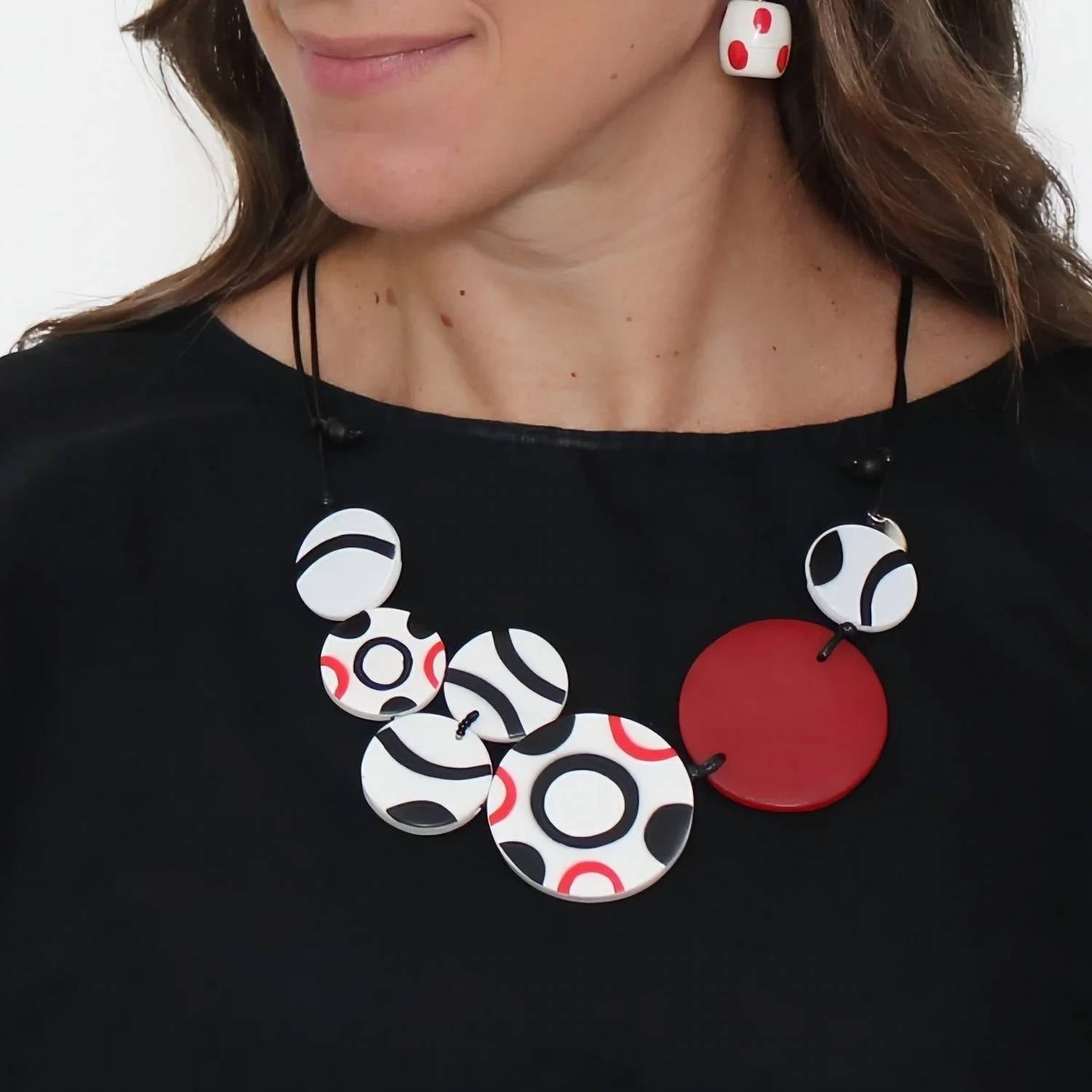 Sylca Designs - Scarlet Noir Resin Necklace