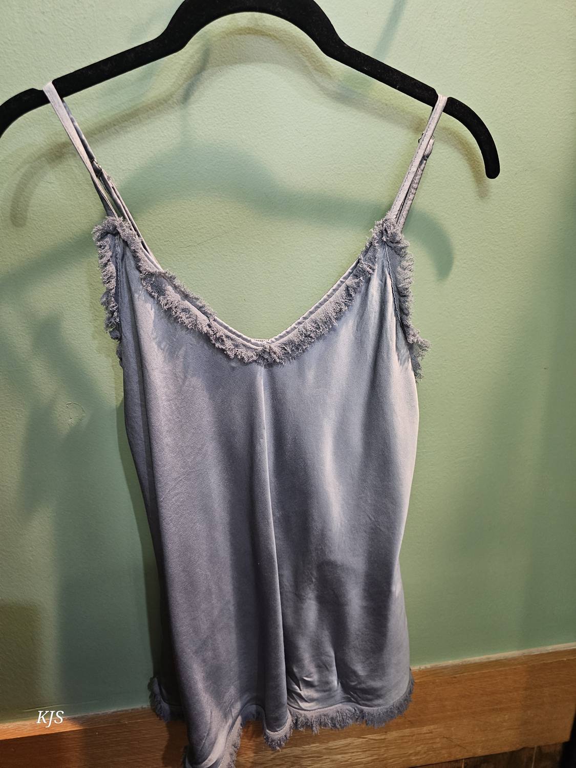 Made In Italy - Women's Silk Cami With Fringe