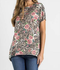 Nu Label - Cut-out Neck Open Back Short Sleeve Top