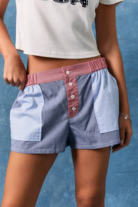 Le Lis - Low Rise Contrast Detail Shorts