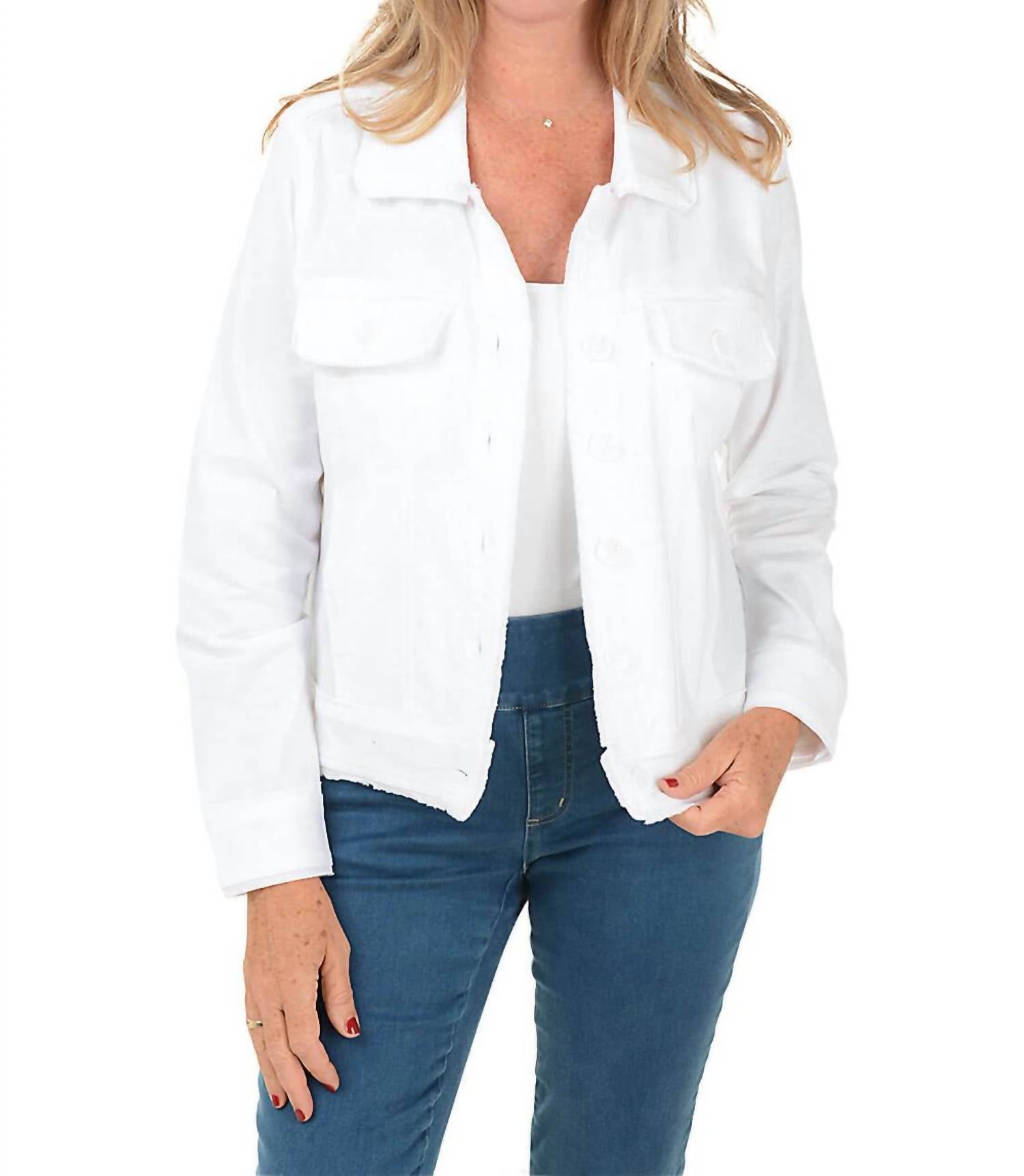 Tango Mango - Button-front Frayed Jacket