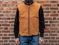 Iron & Resin Men's Work Vest in cognac - men's jacket - view 4