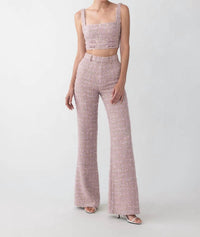 SAU LEE Tweed Sleeveless Top in lilac - women's shirt