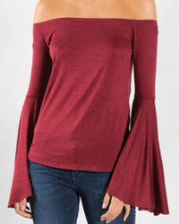 Elan - Off Shoulder Top With Bell Sleeves