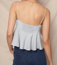 En Creme - Spaghetti Strap Godet Top