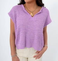 Illa Illa - Wisteria Willow Short Sleeve Sweater