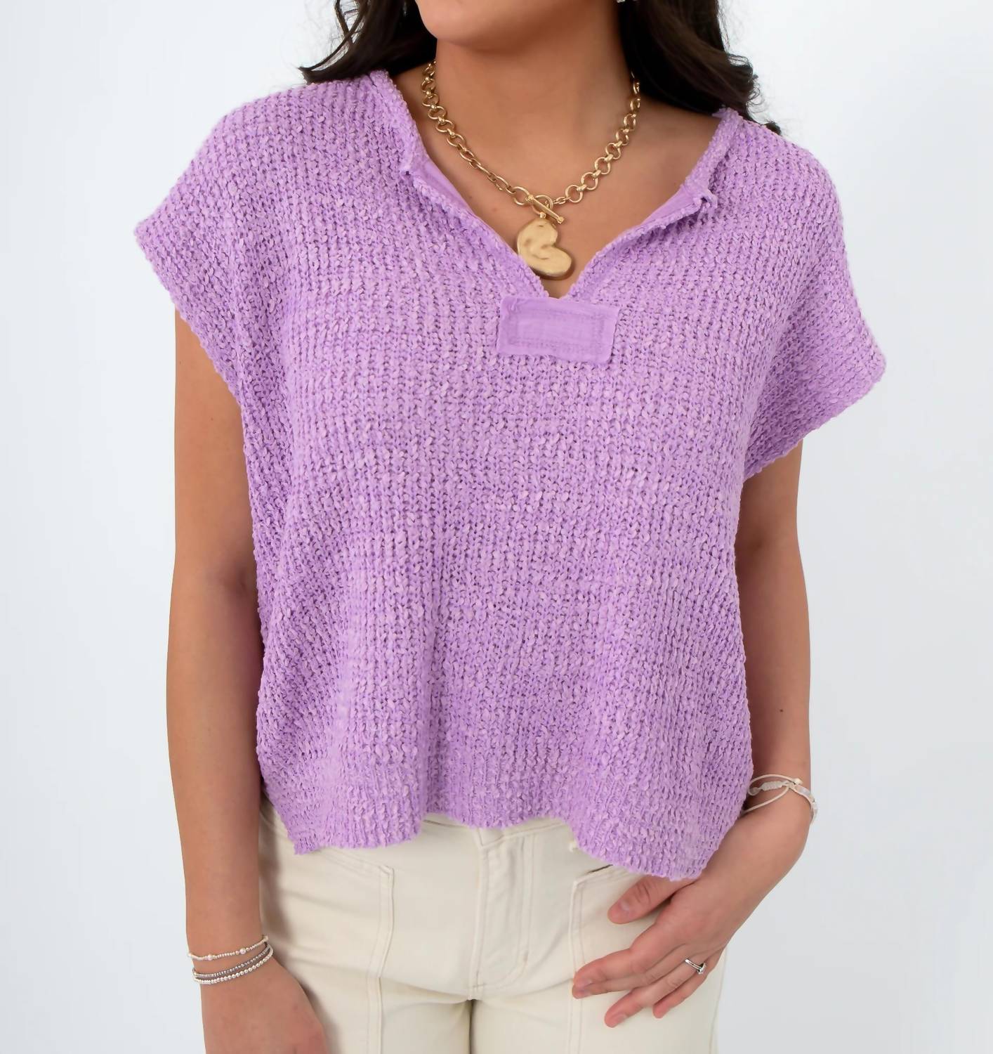 Illa Illa - Wisteria Willow Short Sleeve Sweater