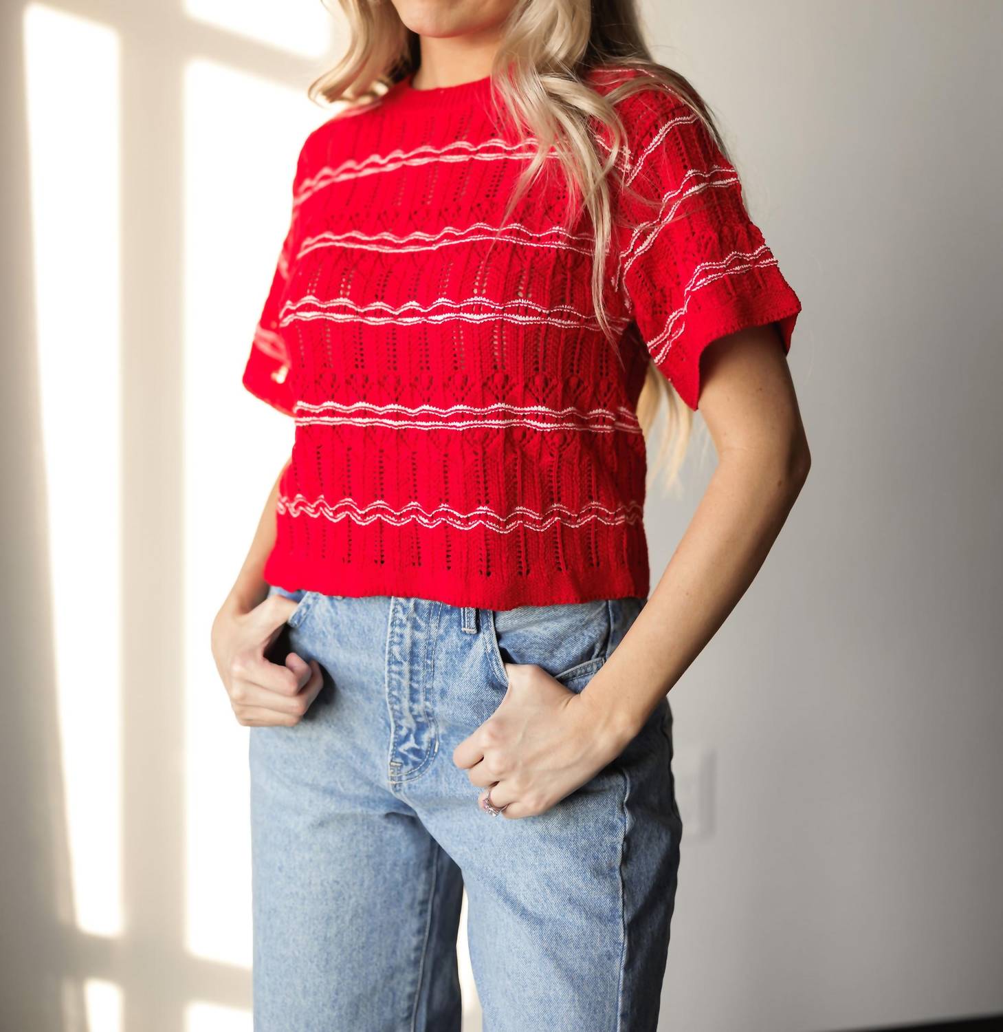The GREii Forever Yours Top in red - women's t-shirt - view 5
