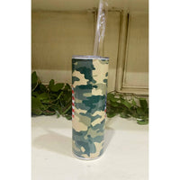 She Shed - Support Our Troops Camo 20 oz Skinny Tumbler