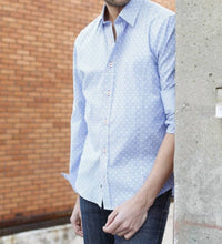 Eight X - Jacquard Button Down Shirt With Small Checkered Trim