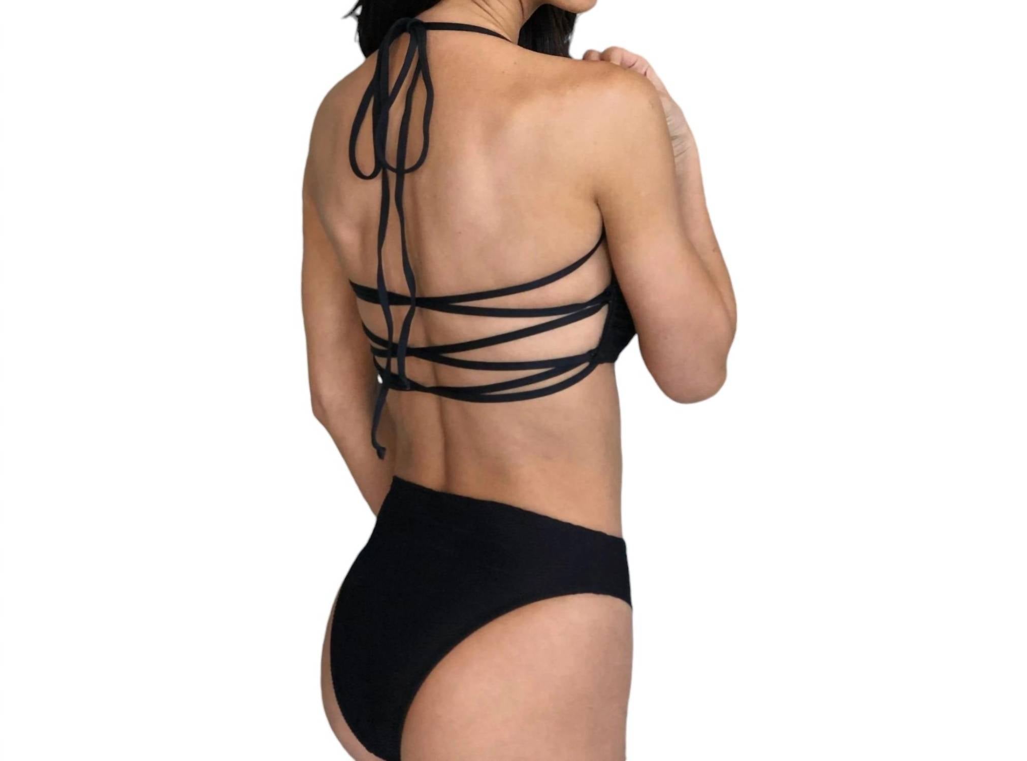 Milly - Solid Laced Bandeau Bikini Top