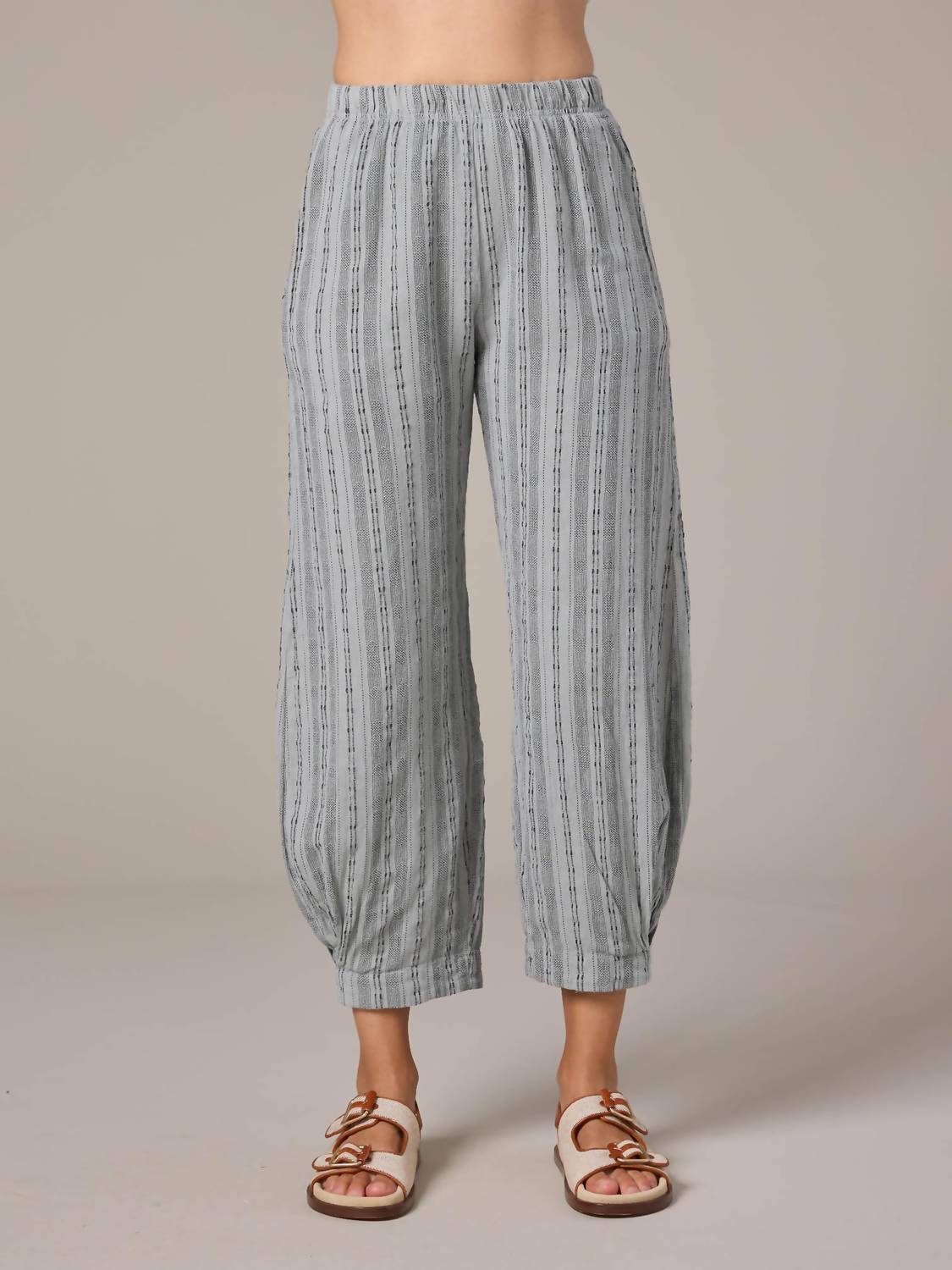 Cut Loose - Side Pleat Pinstripe Lantern Pant