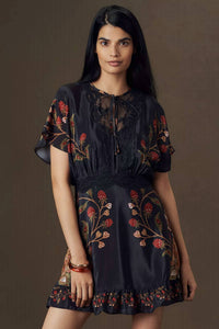 Farm Rio - BERRY GARDEN MINI DRESS