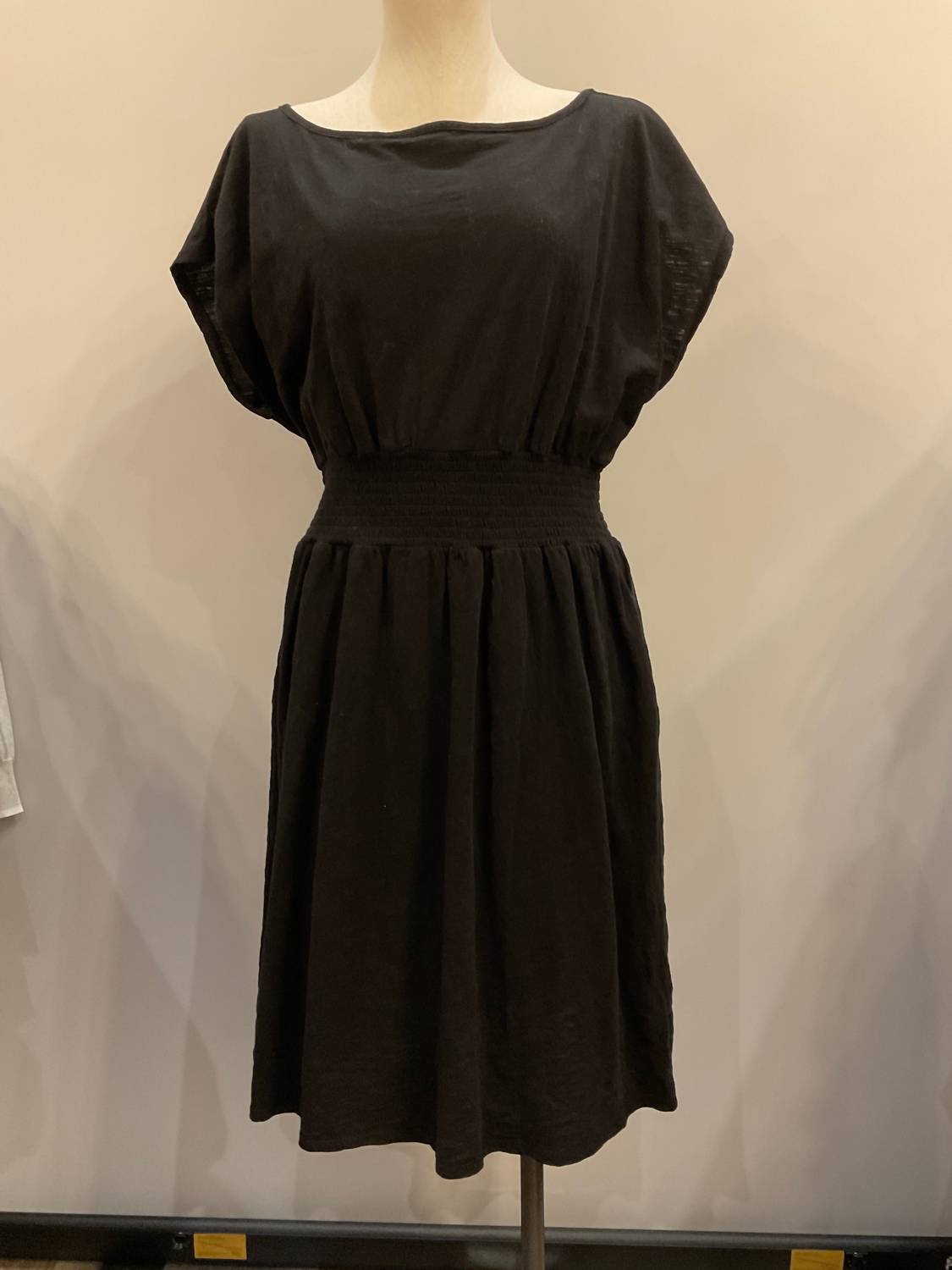 Mododoc - Women's Short Dolman Smocked Waist Dress