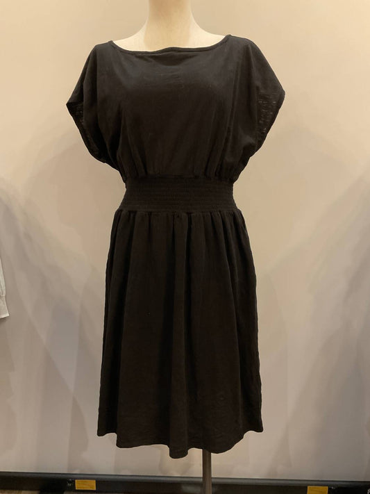 Mododoc - Women's Short Dolman Smocked Waist Dress