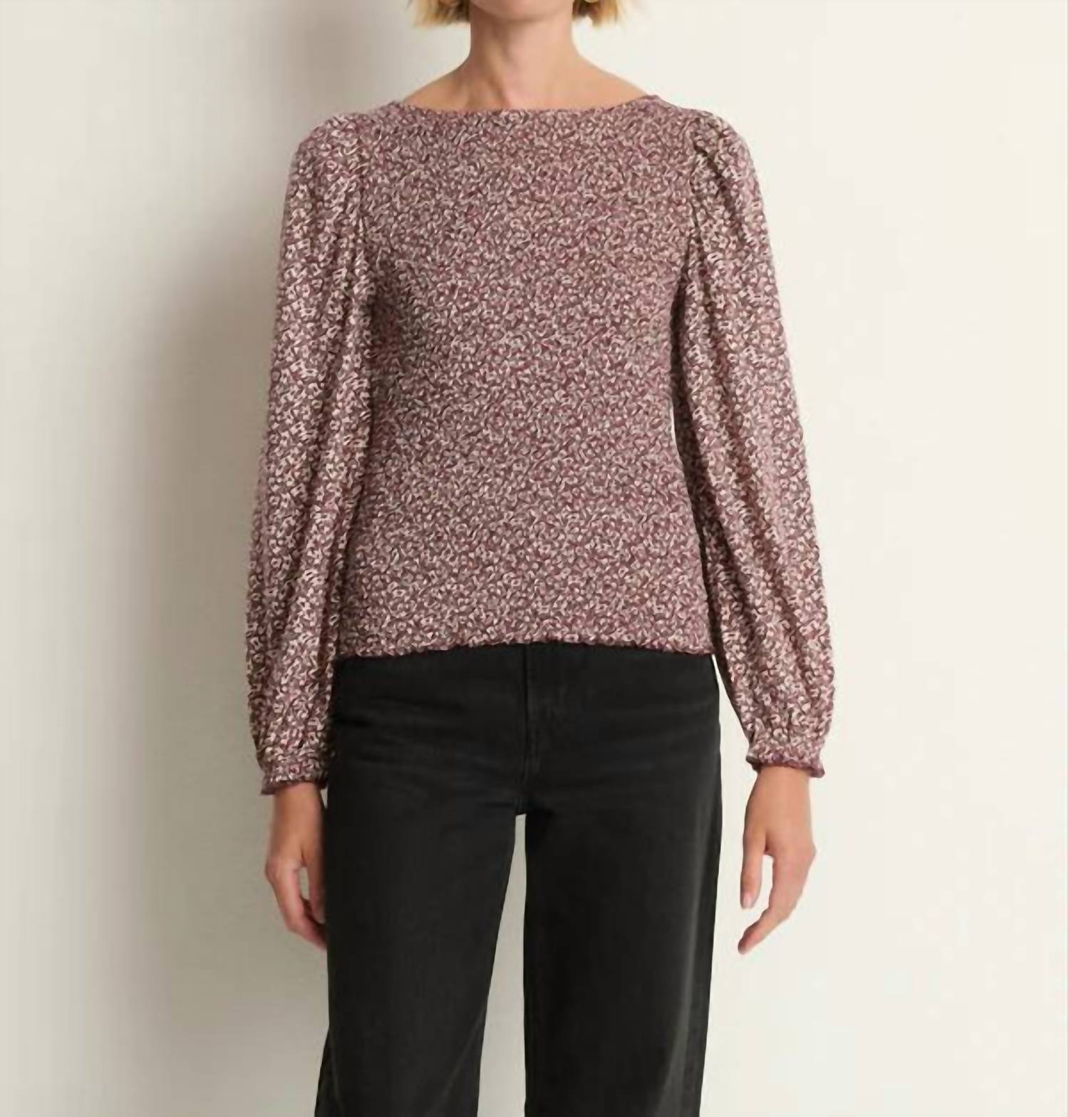 Nation LTD Aidan Smocked Blouse in winter floral - women's blouse