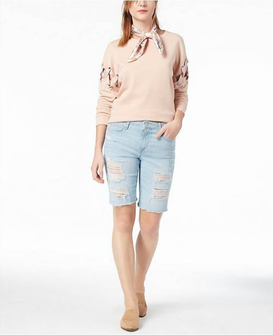 Joe'S Jeans - The Finn Ripped Denim Raw Hem Bermuda Shorts