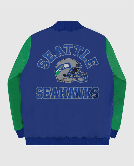 Starter - Men's Seattle Seahawks Varsity Satin Full-snap Jacket