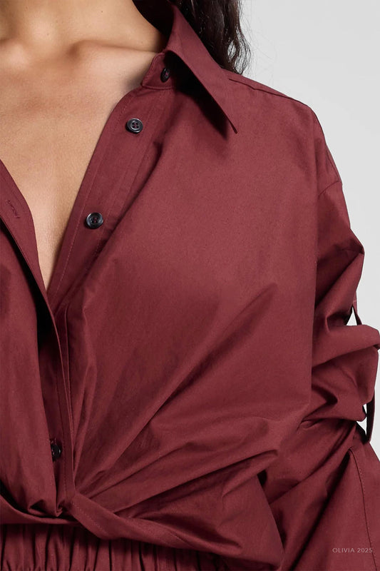 A.L.C. - Leo Cropped Long Sleeve Shirt