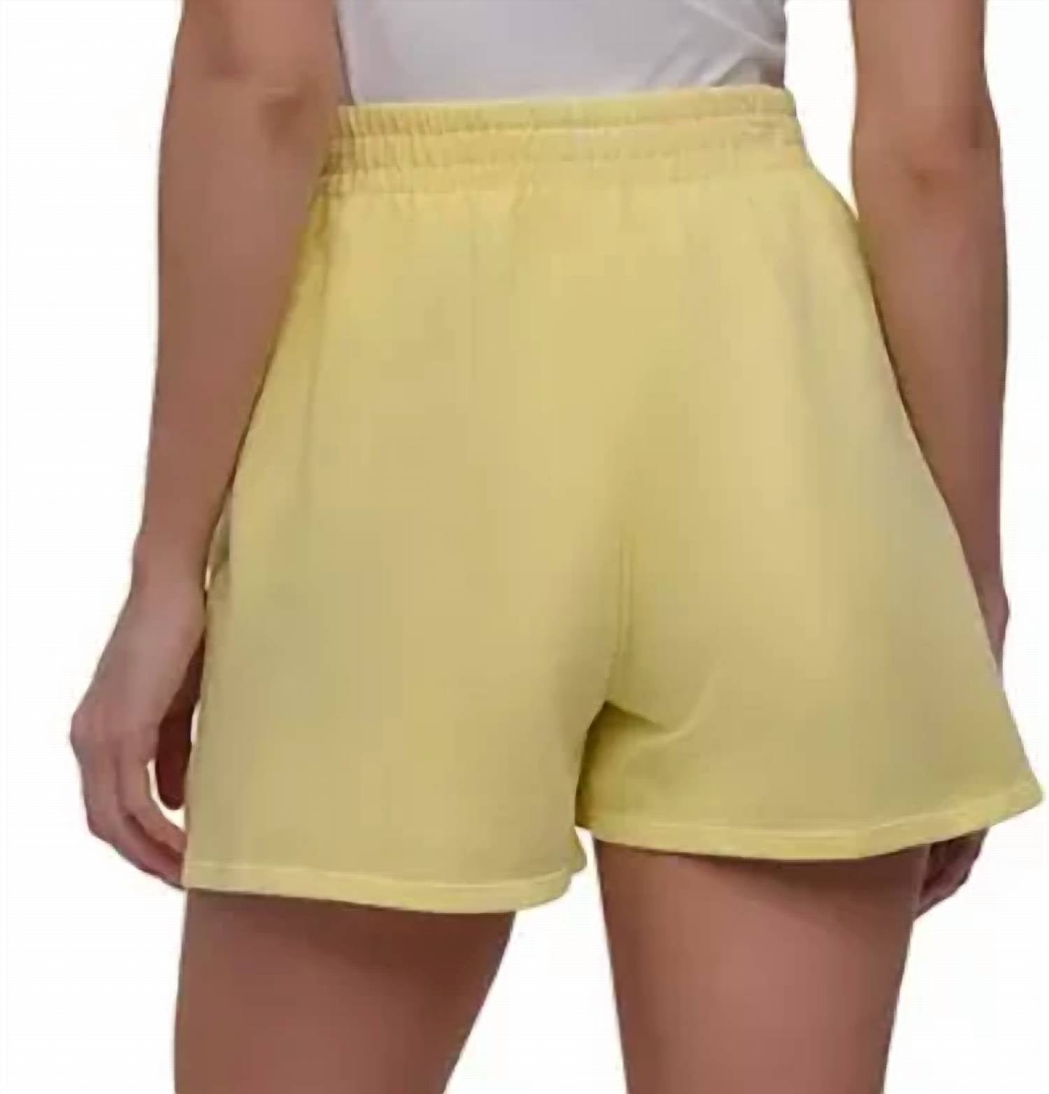 Dkny - Embroidered Logo Smocked Shorts