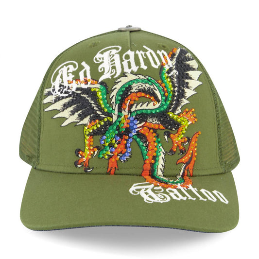 Ed Hardy - Men's Rhinestone Dragon Wings Hat