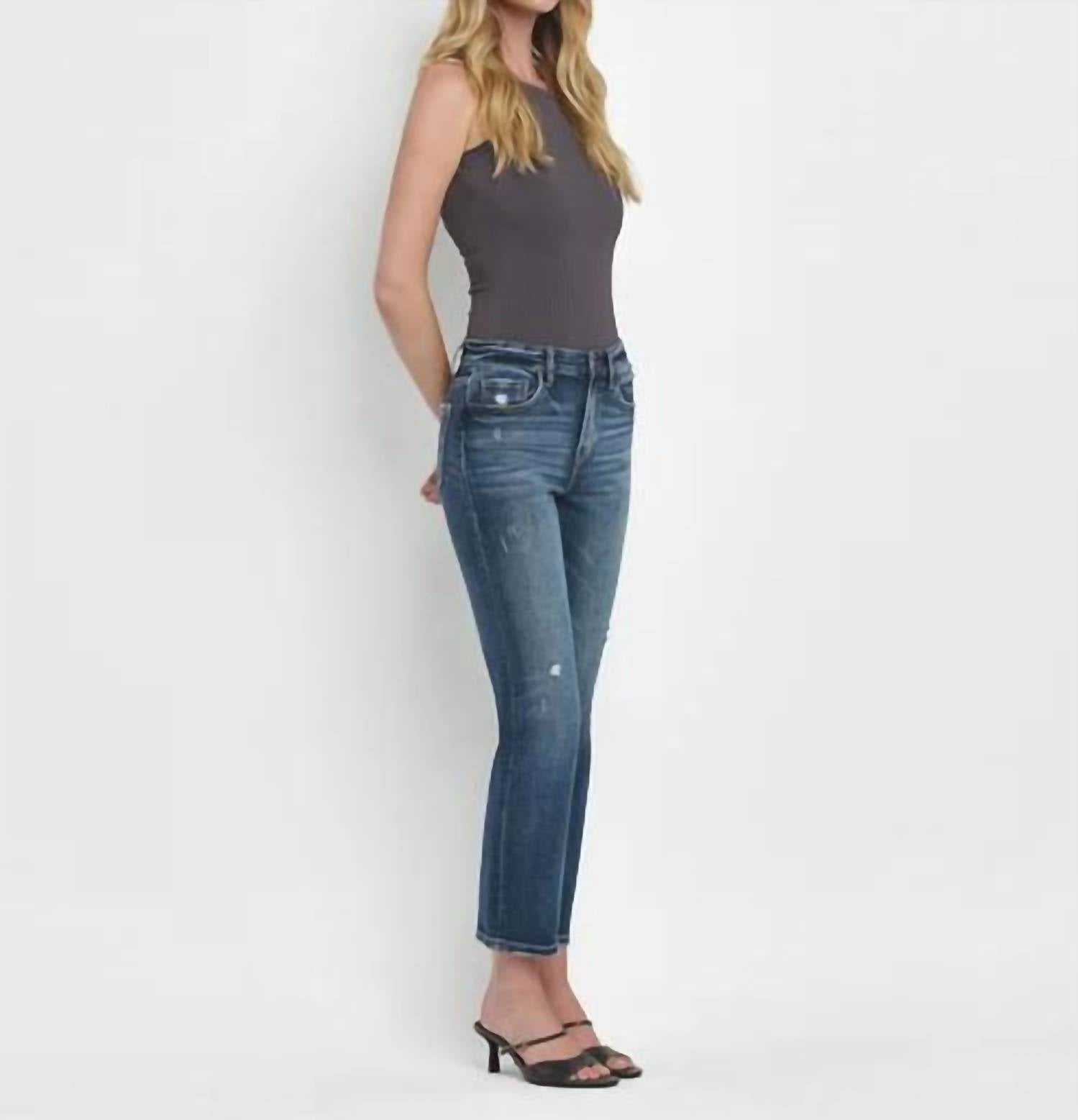 Flying Monkey - Benefactor High Rise Ankle Slim Straight Jeans