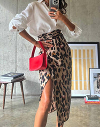 Never Fully Dressed - Leopard Jaspre Wrap Skirt