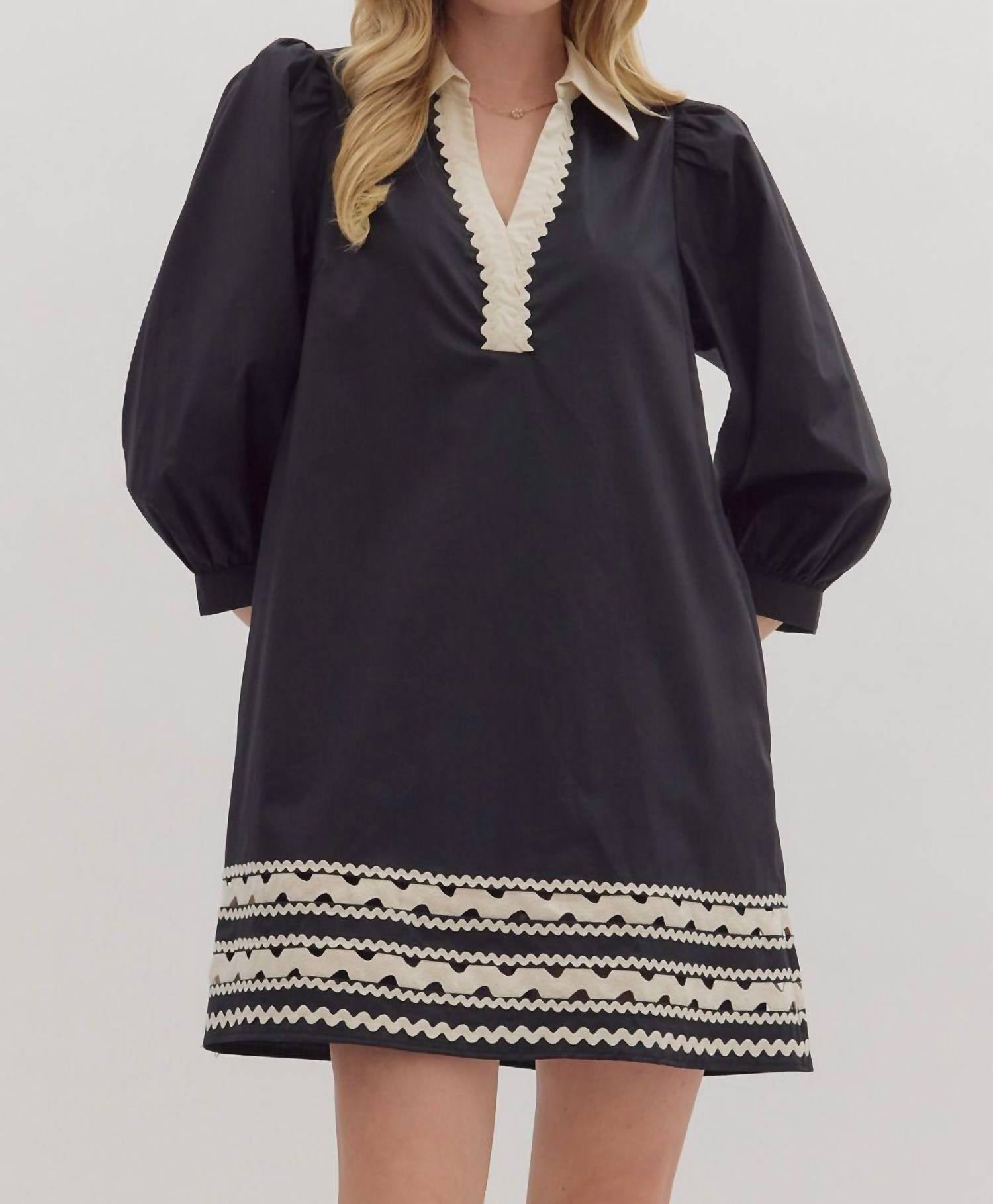 Entro - Contrast Mini Dress