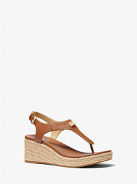 MICHAEL KORS Women's Laney Thong Espadrille Wedge Sandals in brown - women's sandal