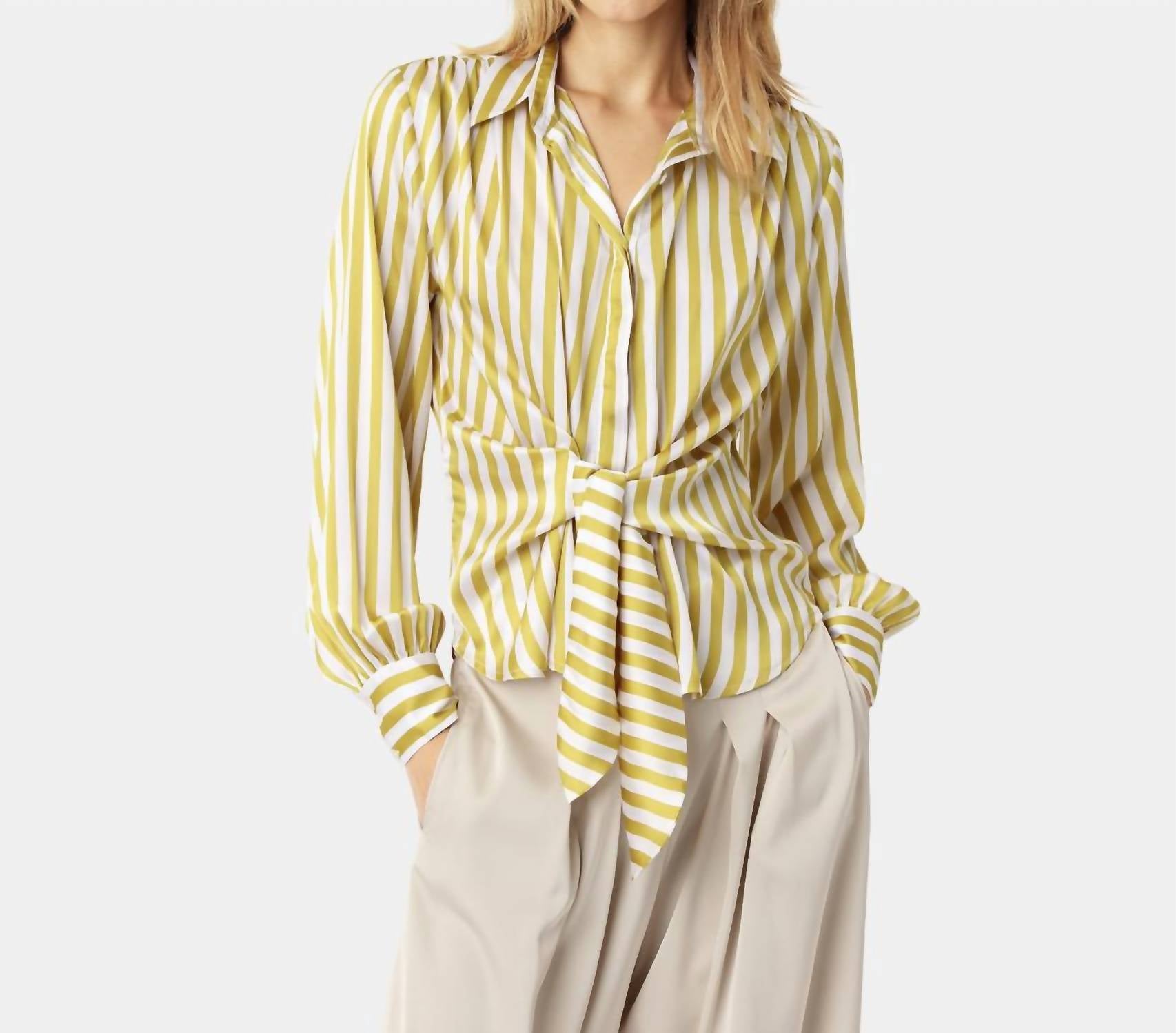 Karmamia - Lee LS Shirt – Yellow Stripe