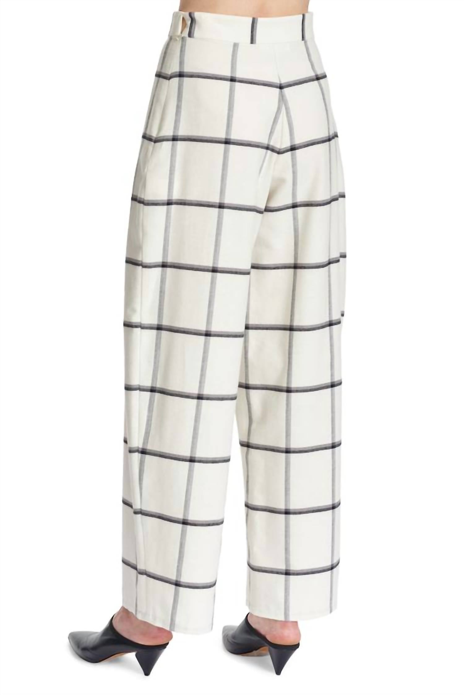 Corey Lynn Calter - Antonella Check-print High Rise Pant