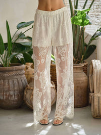 Aaron & Amber - Lace Pants With Shorts Lining