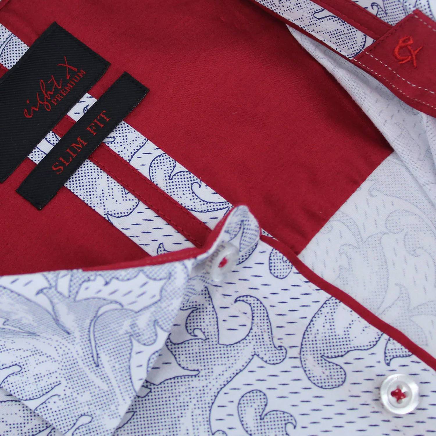 Eight X - Damask Print Button Down Shirt