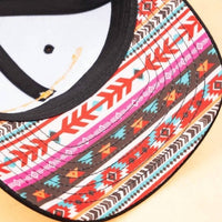 Wholesale Accessory Market - Women's Cowgirl Embroidered Underbrim Aztec Cap