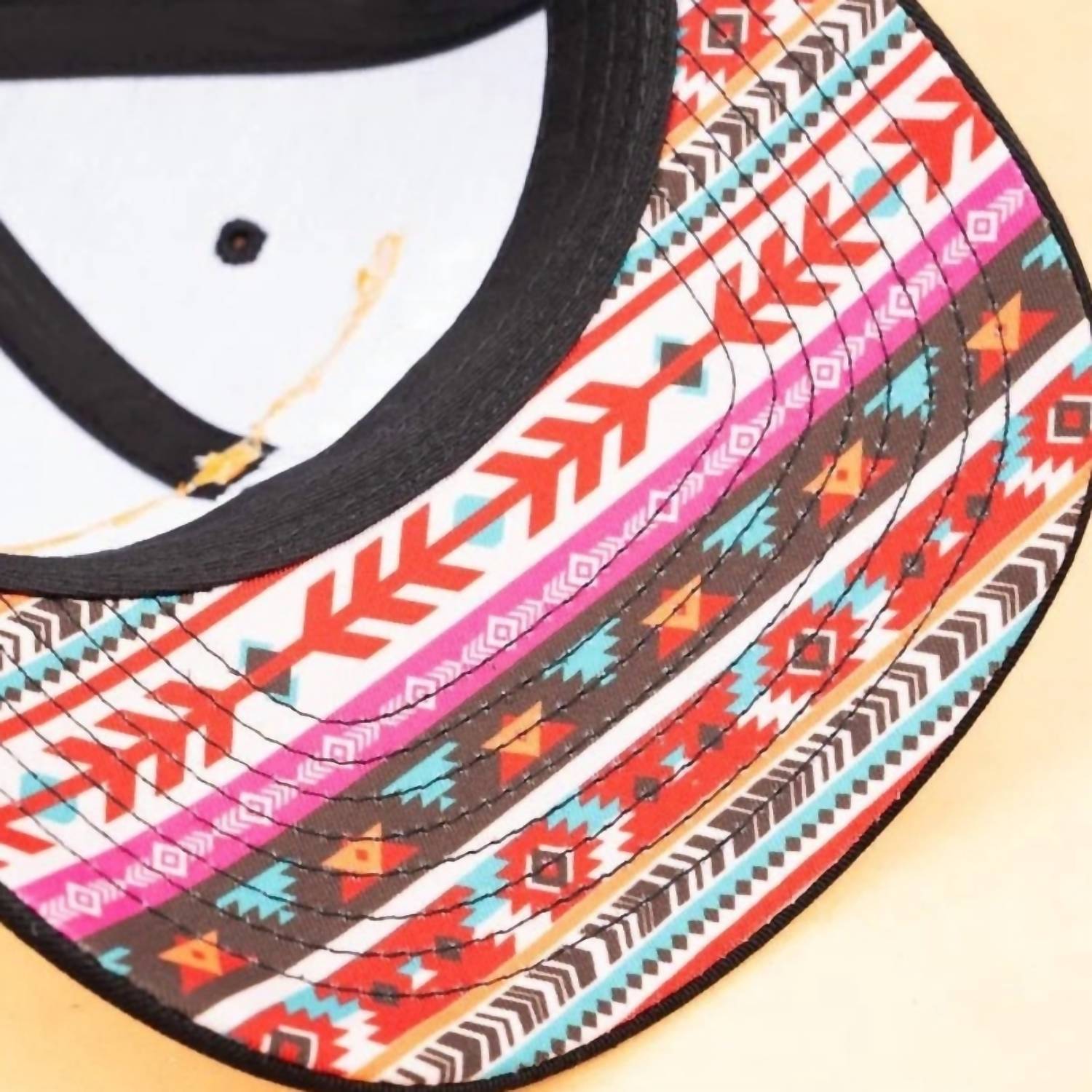 Wholesale Accessory Market - Women's Cowgirl Embroidered Underbrim Aztec Cap