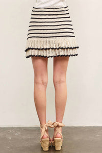 Mustard Seed - Stripe Tiered Sweater Skirt