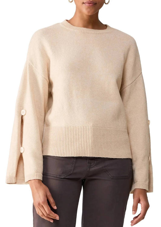Button Sleeve Sweater