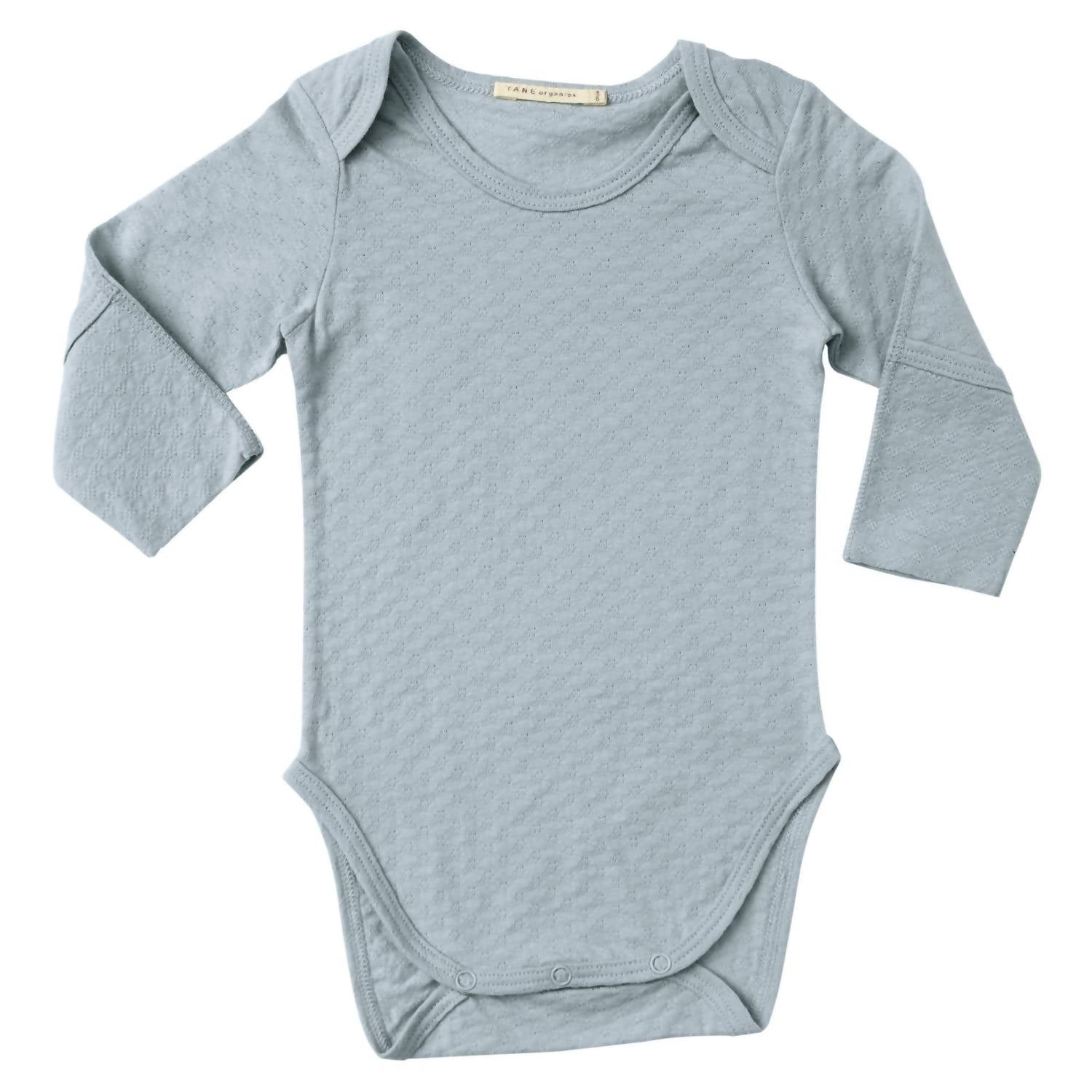 Tane - Baby's Pointelle Onesie With Handcovers