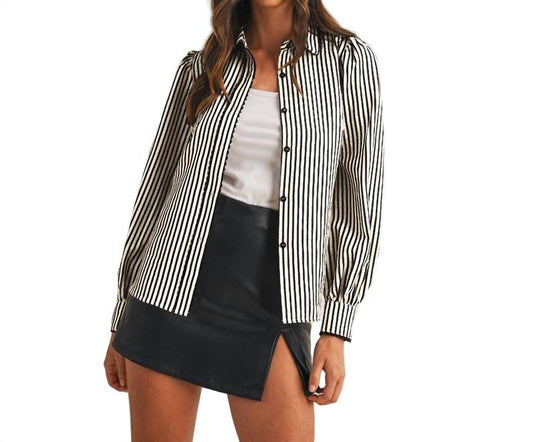 Anniewear - Striped Scallop Trim Top