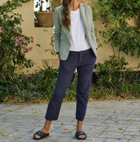 Frank & Eileen Dublin Open-front Blazer in sage - women's jacket