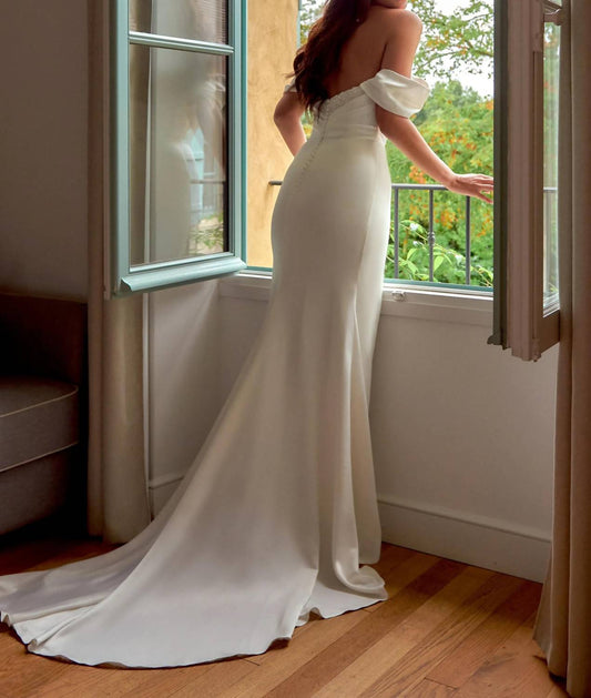 Sincerity - Charmeuse Fit And Flare Wedding Gown
