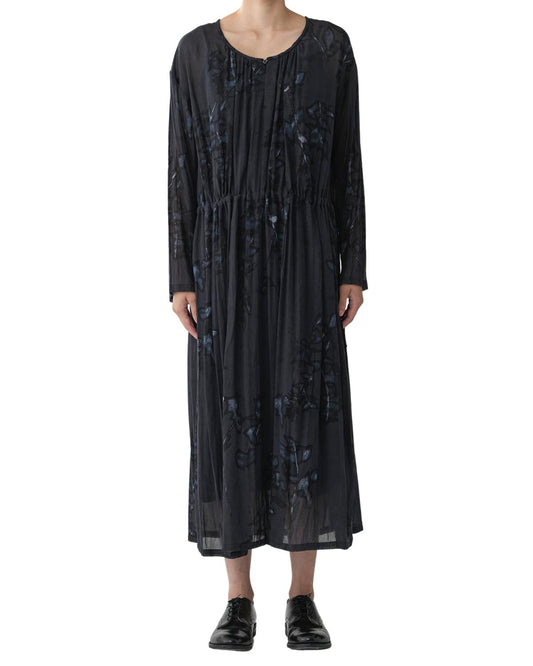 Pas De Calais - Cymbidium Print Long Dress