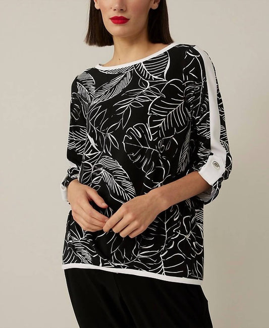 PALM BOAT NECK TOP